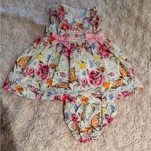 Bonnie baby butterfly floral dress